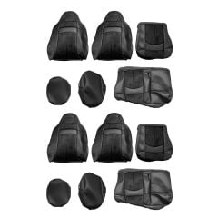 TMI Upholstery Reverse OEM Style Ebony Vinyl With Black Unisuede Inserts SVT Lightning 1999-2004