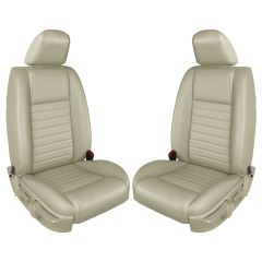 TMI Upholstery OEM Style Leather Medium Parchment Full Set Airbag Coupe Mustang V6/GT 2005-2009