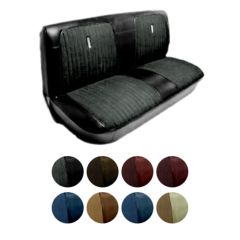Bench Seat Vinyl Upholstery Ranger Ford F-100 67-72 w/ Woven Cloth Inserts