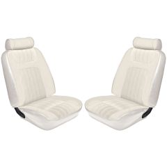 TMI Upholstery Front Buckets Vinyl White Ghia Low Back Coupe/Hatchback Mustang 1979-1980