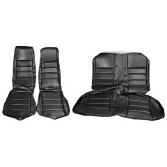 Upholstery Full Set w/ Front Bucket Seats Black Standard Interior 71 Mustang Coupe