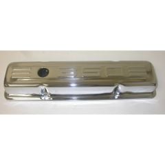 Valve Cover Steel 350 Logo Tall Chrome Pair Small Block Chevy 1960-1986