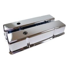 Valve Cover Aluminum Tall Chrome Pair Small Block Chevy 1960-1986