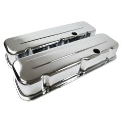 Valve Cover Short Chrome Steel Pair Big Block Chevrolet 1965-1995