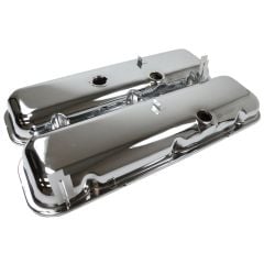 Valve Cover Short Chrome Steel Factory-Style Pair Big Block Chevy 1968-1972
