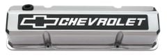 PROFORM Valve Cover Slant-Edge Aluminum Polished Tall Pair 262-400 Small Block Chevrolet 1955-1986