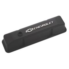 PROFORM Valve Cover Aluminum Black Crinkle Pair With Raised Chevrolet Logo 262-400 Small Block Chevrolet 1955-1986