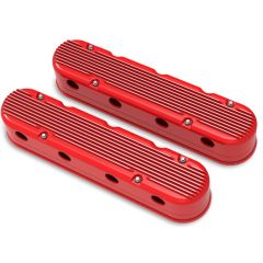 Holley Valve Cover 2-Piece Cast Aluminum With Red Finish Pair GM LS