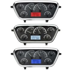 Dakota Digital Gauge System VHX Black Alloy Style Face F-100 1953-1955