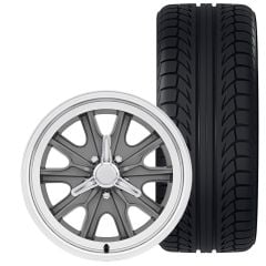 Legendary Wheel Co. HB45 Alloy Wheel Package 17" Charcoal/Machined Mustang 65-73