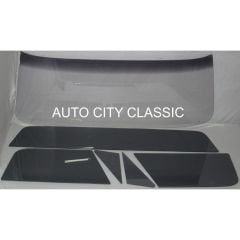 Complete Glass Kit 6-Piece Smoked With Shaded Windshield For Small Rear Window Chevrolet C10 1968-1972