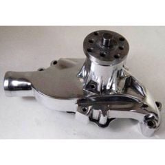 CJ Classic Trucks Water Pump Short With 5-5/8" Hub Aluminum Polished Small Block Chevrolet 1960-1972