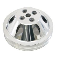 CJ Classic Trucks Water Pump Pulley 1-Groove Aluminum Polished Small Block Chevrolet 1960-1968