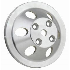 CJ Classic Trucks 1-Groove Water Pump Pulley Aluminum Satin For Short Water Pump Small Block Chevrolet 1969-1985