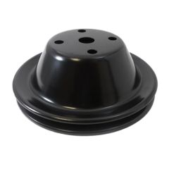 CJ Classic Trucks Water Pump Pulley 1-Groove Steel Black Small Block Chevy Engine Chevrolet C10 1969-1985