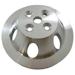 CJ Classic Trucks 2-Groove Water Pump Pulley Aluminum Satin For Short Water Pump Big Block Chevrolet 1965-1968