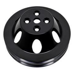 CJ Classic Trucks 2-Groove Water Pump Pulley Aluminum Black For Short Water Pump Big Block Chevrolet 1965-1968