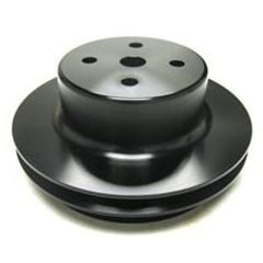 CJ Classic Trucks 2-Groove Water Pump Pulley Aluminum Black For Long Water Pump Big Block Chevrolet 1969 And Up