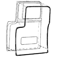 Door Weatherstrip Glue-On Pair F-100 1956