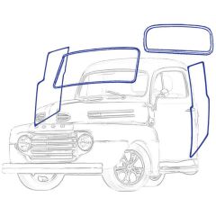 Cab Weatherstrip Kit Without Groove F-100 1948-1950