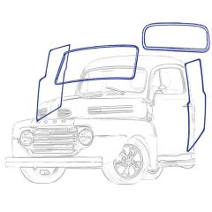 Cab Weatherstrip Kit With Groove For Chrome F-100 1951-1952
