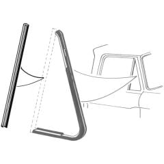 Vent Window Seal Rear Edge Pair F-100 1961-1966