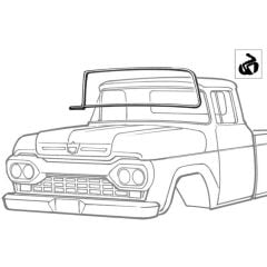 Windshield Weatherstrip With Groove For Chrome Trim F-100 1957-1960