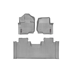 WeatherTech FloorLiners Gray Front/ Rear Set For Bucket Seats Extended Cab F-150 2015-2018