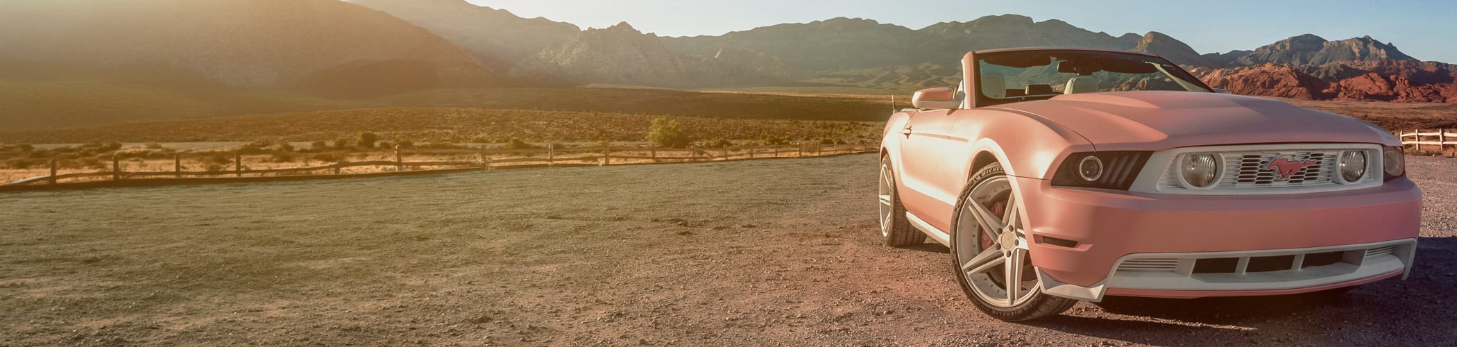 Image of pink Mustang