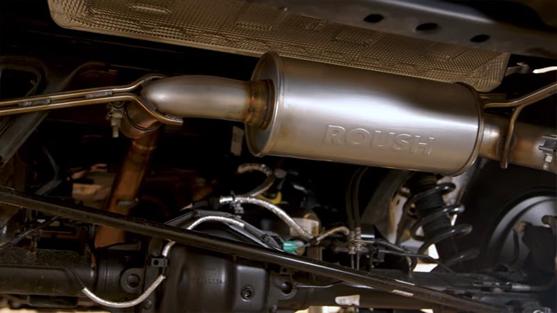 Installed Roush axle-back exhaust on the 6th gen Bronco