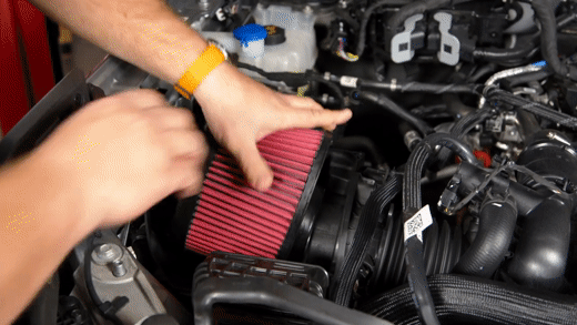 Installing Roush air filter into 6th gen Bronco's factory intake