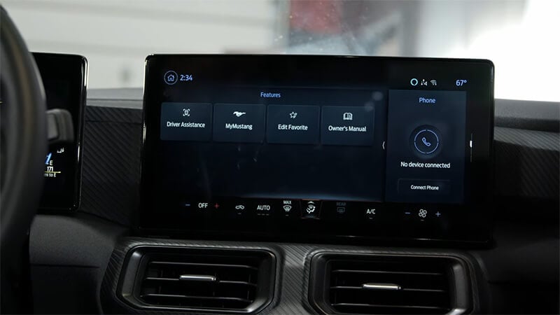 S650 Mustang Secondary Dash Home Screen