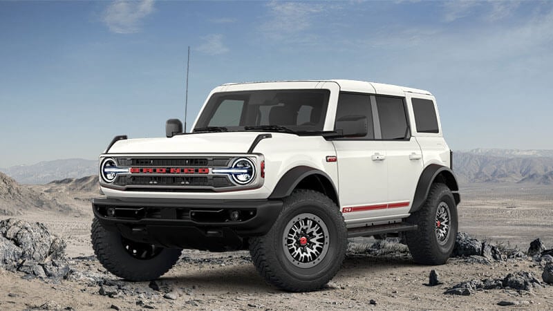 2026 Ford Bronco 60th Anniversary Edition painted Wimbledon White