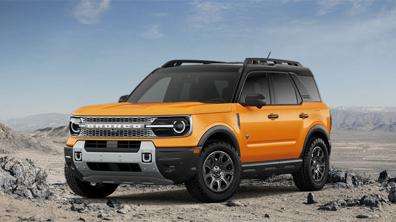 Ford Bronco painted Orange Fury Metallic Tri-Coat