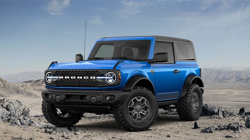 Ford Bronco painted Velocity Blue Metallic