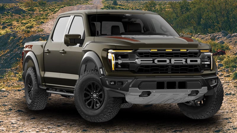 A Shelter Green Ford F150 Raptor