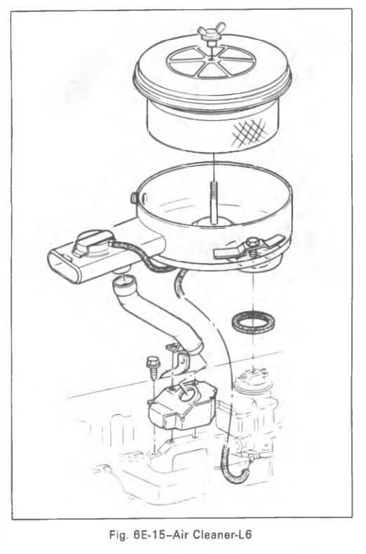 Exploded view of C10 air cleaner