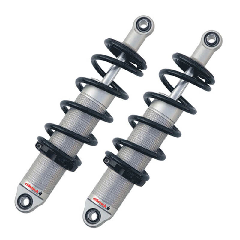 A product image of a modern coilover on a white background