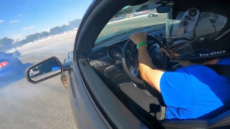 Drifting in an S550 Mustang