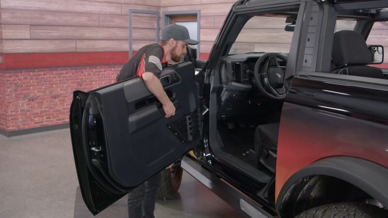 Removing the doors on a modern Bronco