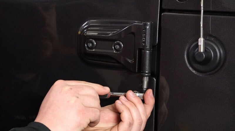 Unscrewing JL Wrangler Door Bolt