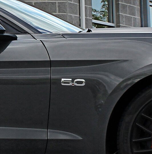 S550 Mustang with 5.0 Fender Badge