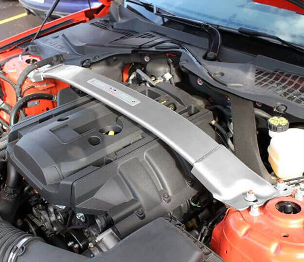 Silver Strut Tower Brace for S550 Mustang