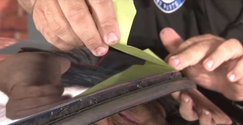 Covering car in painters tape