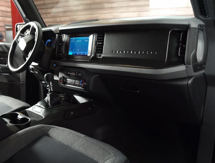 The interior of a modern Ford Bronco